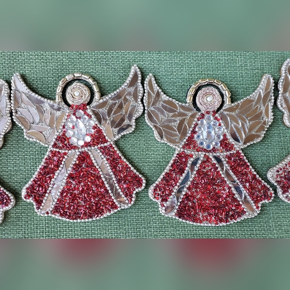 Pier 1 Holiday Set Of 4 Pier Imports Holiday Angel Beaded Coasters
